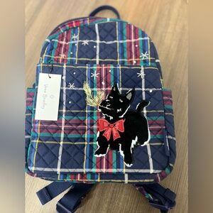 Vera Bradley Mini Backpack Tartan Plaid Scottie Dog